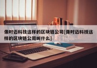 像时迈科技这样的区块链公司[像时迈科技这样的区块链公司叫什么]