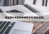 数智源公司有区块链概念吗[数智资源]